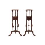 A PAIR OF VICTORIAN STYLE PLANT STANDS