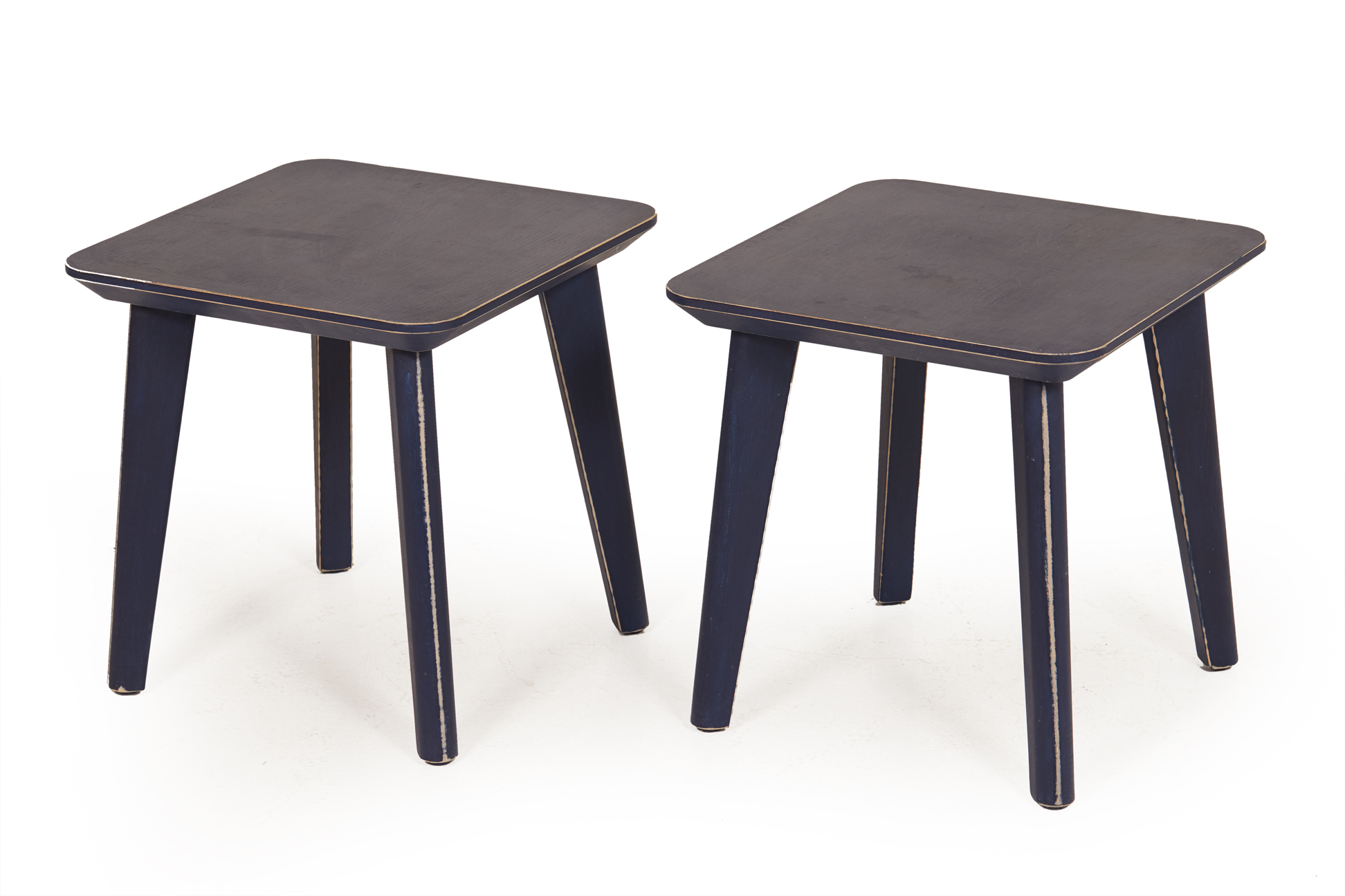 A PAIR OF BLUE PAINTED SIDE TABLES AND A COFFEE TABLE - Image 2 of 4