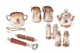 A GROUP OF SILVER PLATED ITEMS