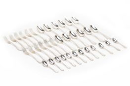 A BOULENGER SILVER PLATED PART CUTLERY SERVICE