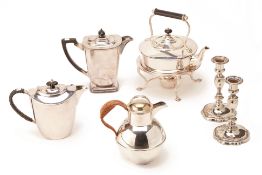 A SILVER PLATED TEA AND COFFEE SERVICE