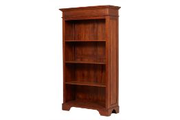 AN OPEN SHELVED BOOKCASE (1 OF 2)