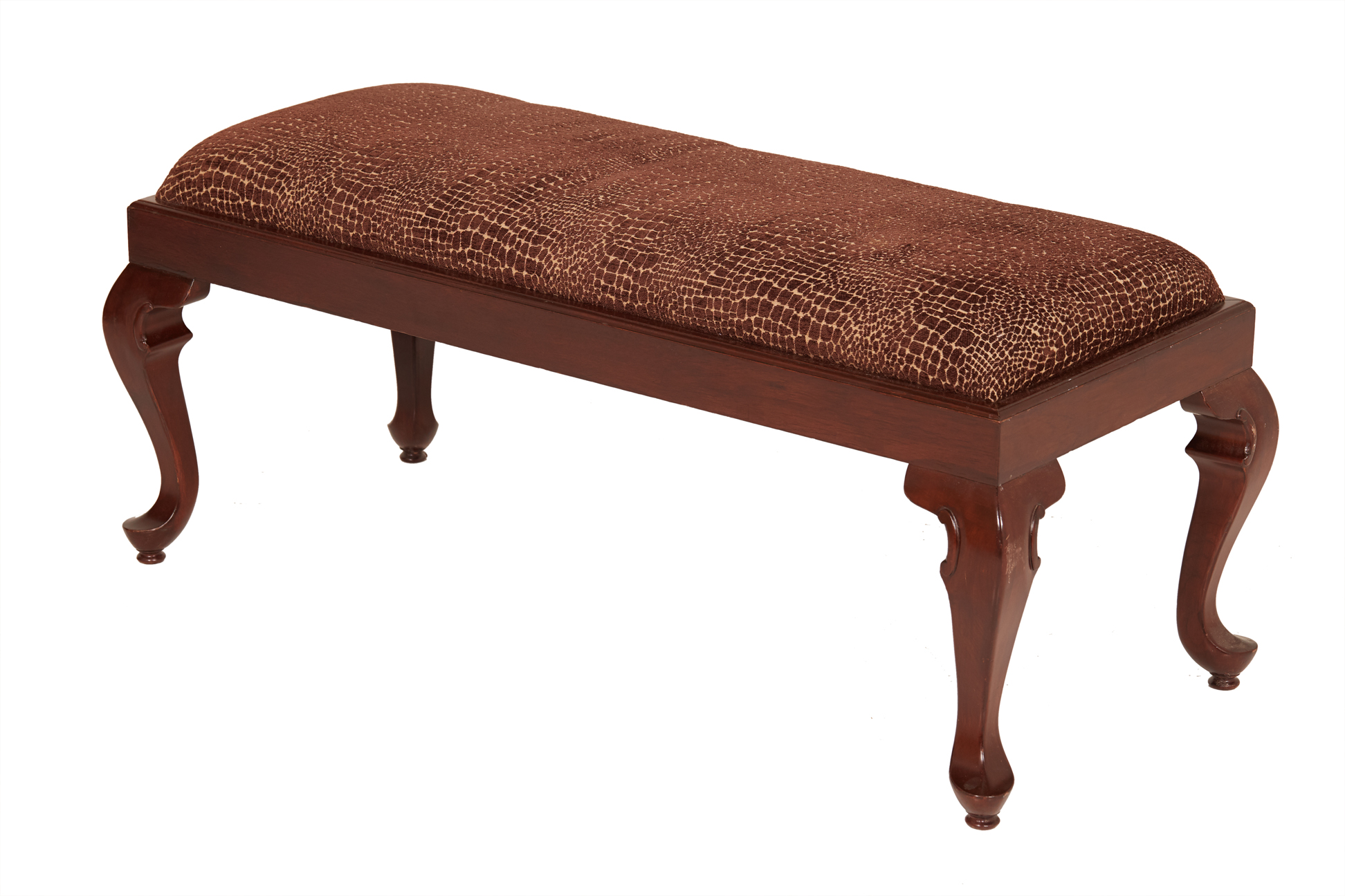 A MAHOGANY FOOTSTOOL