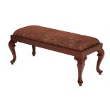 A MAHOGANY FOOTSTOOL