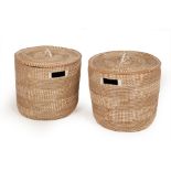 TWO LARGE WICKER BASKETS