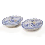 TWO CHINESE BLUE AND WHITE LIDDED DISHES