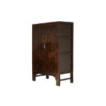 AN ANTIQUE CHINESE BLACK LACQUERED CABINET