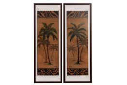 TWO TIGER STRIPE AND PALM TREE PRINTS