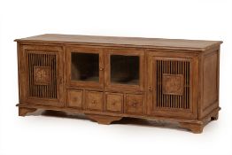 A LARGE RUSTIC SIDEBOARD