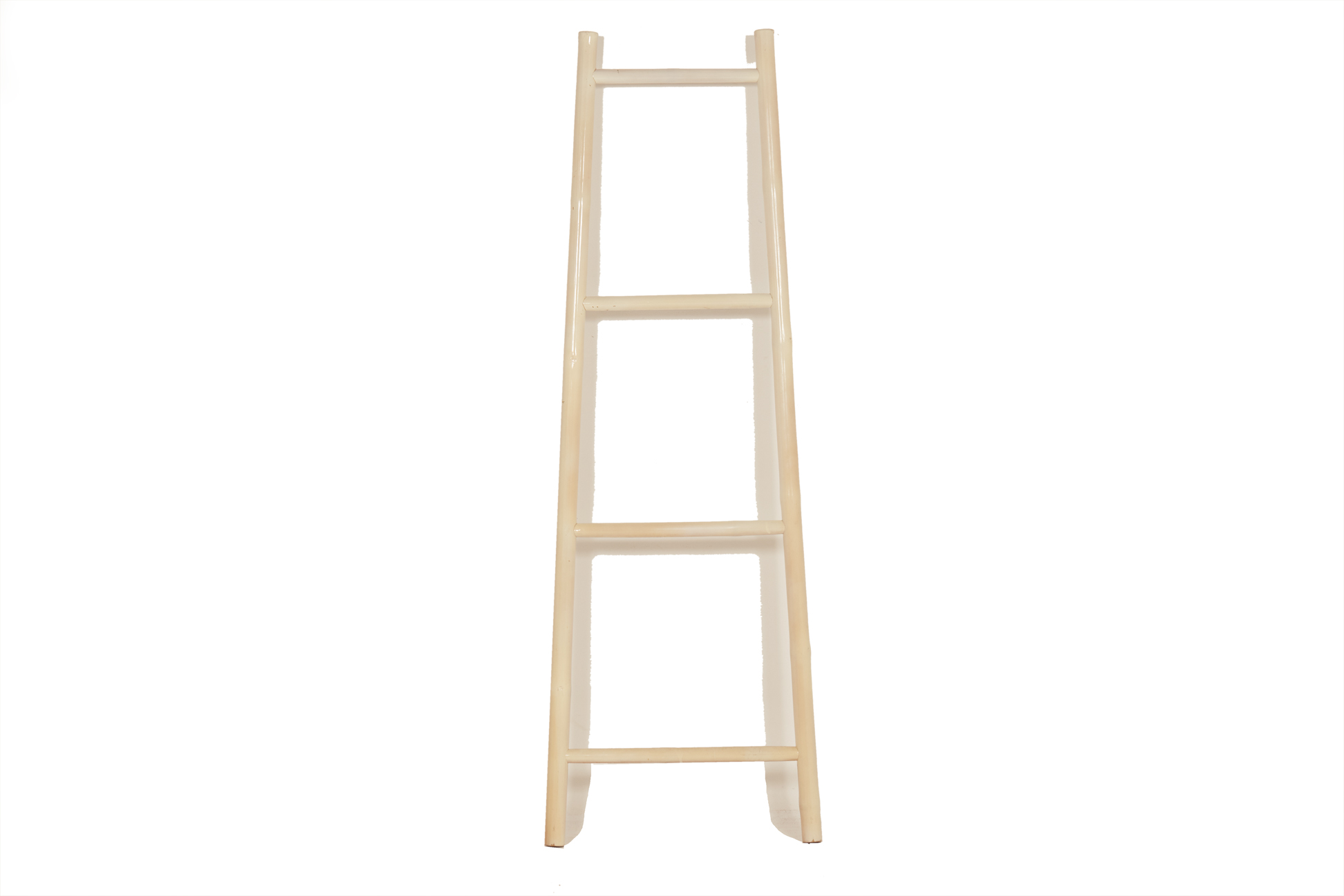 A WHITE PAINTED LADDER HANGER (1 OF 2)