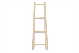 A WHITE PAINTED LADDER HANGER (1 OF 2)