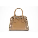 A PRADA CAMEO SAFFIANO JEWELLED LEATHER BAG