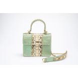 A TANGO GREEN SNAKESKIN SMALL HANDBAG