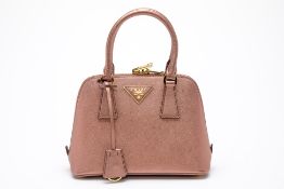 A PRADA SAFFIANO LUX ANTICO MORDO HANDBAG