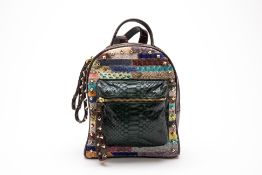 A TANGO MULTICOLOURED PATCHWORK BACKPACK