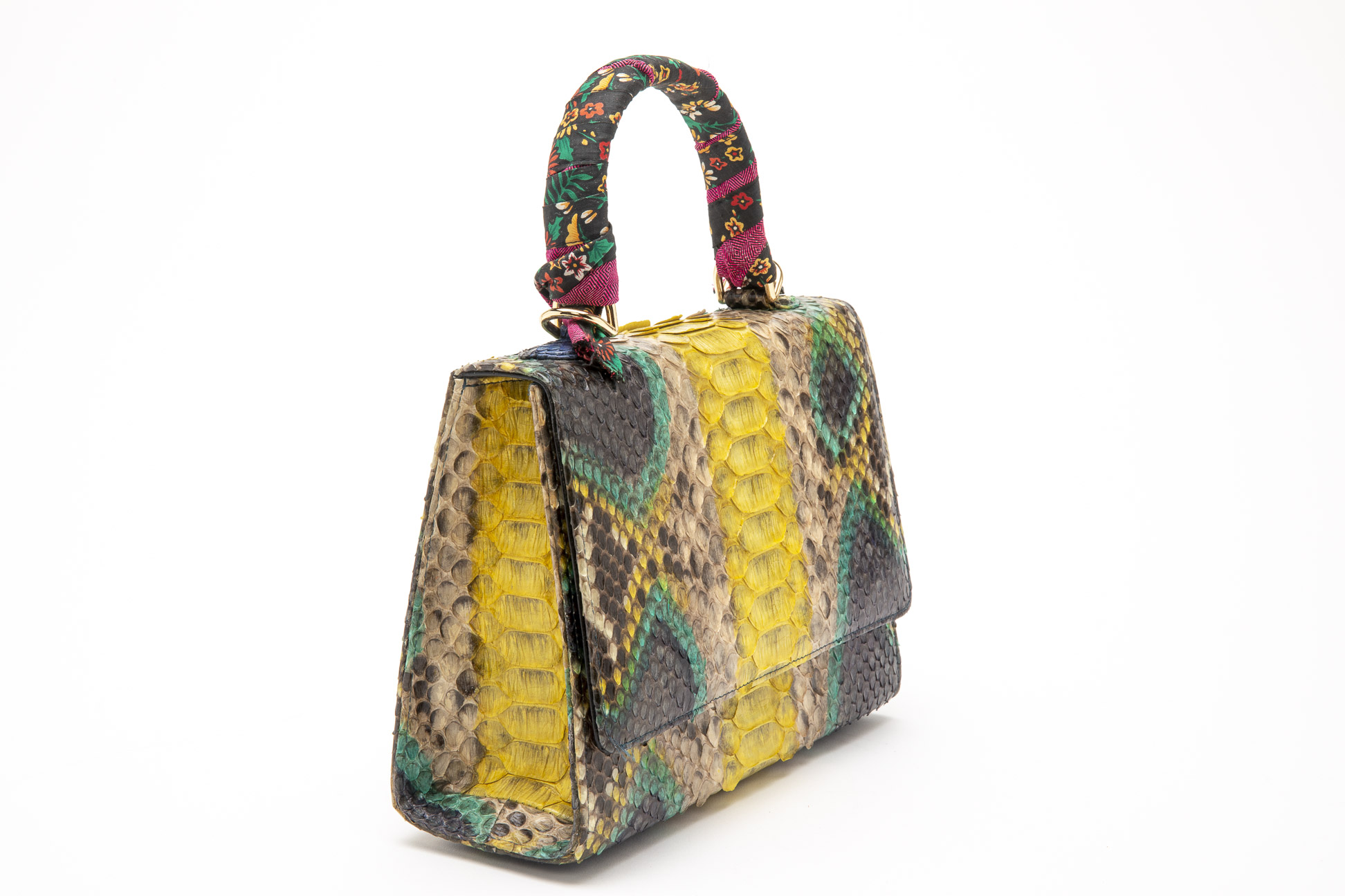 A TANGO MULTICOLOURED SNAKESKIN SMALL HANDBAG - Image 2 of 3