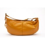 A FENDI ORANGE LEATHER HOBO BAG