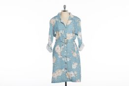 A WE ARE KINDRED BLUE MIDI SHIRT DRESS UK 6