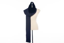 A GIORGIO ARMANI BLACK WOOL SCARF AND TWO OTHERS