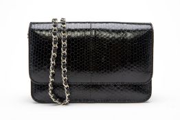 A BANGKOK BOOTERY BLACK LEATHER SHOULDER BAG