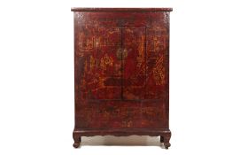 A CHINESE LACQUERED CABINET