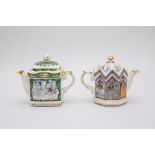 TWO SADLER TEAPOTS AND A GROUP OF CERAMICS