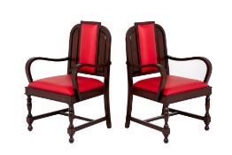 A PAIR OF SINGAPORE SUPREME COURT ARMCHAIRS