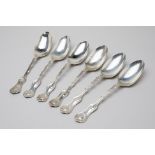 A SET OF SIX AMERICAN STERLING SILVER TABLE SPOONS