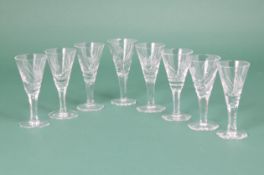 A SET OF 8 SINGAPORE AIRLINES RAFFLES CLASS LIQUEUR GLASSES