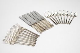 A PART SERVICE OF AMERICAN SILVER PLATED CUTLERY