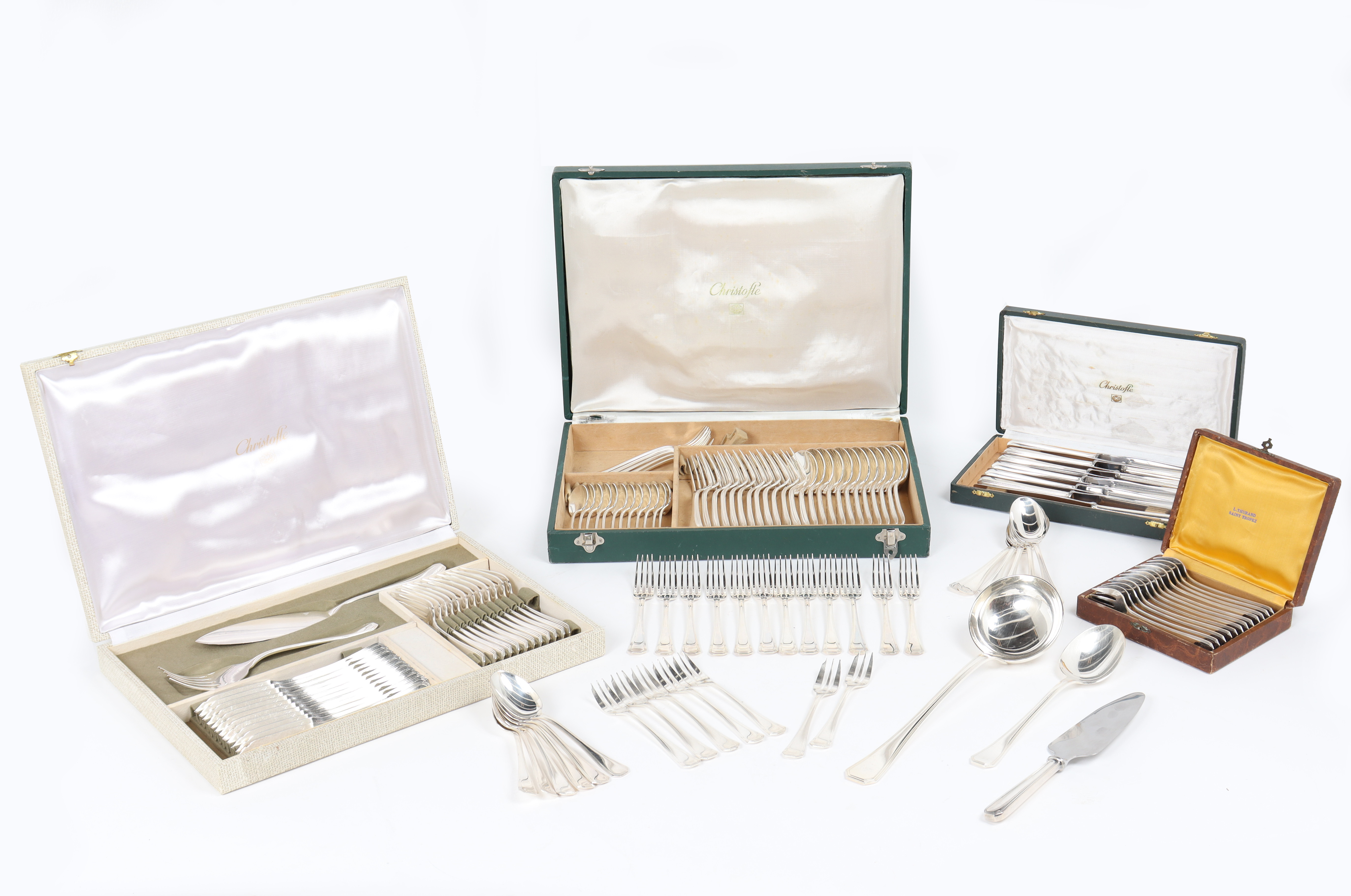 AN EXTENSIVE SERVICE OF CHRISTOFLE SILVER PLATED CUTLERY