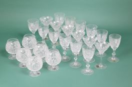 A QUANTITY OF BOHEMIAN CUT TABLE GLASS