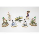 A GROUP OF GERMAN PORCELAIN FIGURES