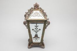 A MIRRORED PANELLED LANTERN