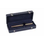 A MONTBLANC SLIMLINE GOLD PLATED FOUNTAIN PEN