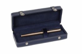 A MONTBLANC SLIMLINE GOLD PLATED FOUNTAIN PEN