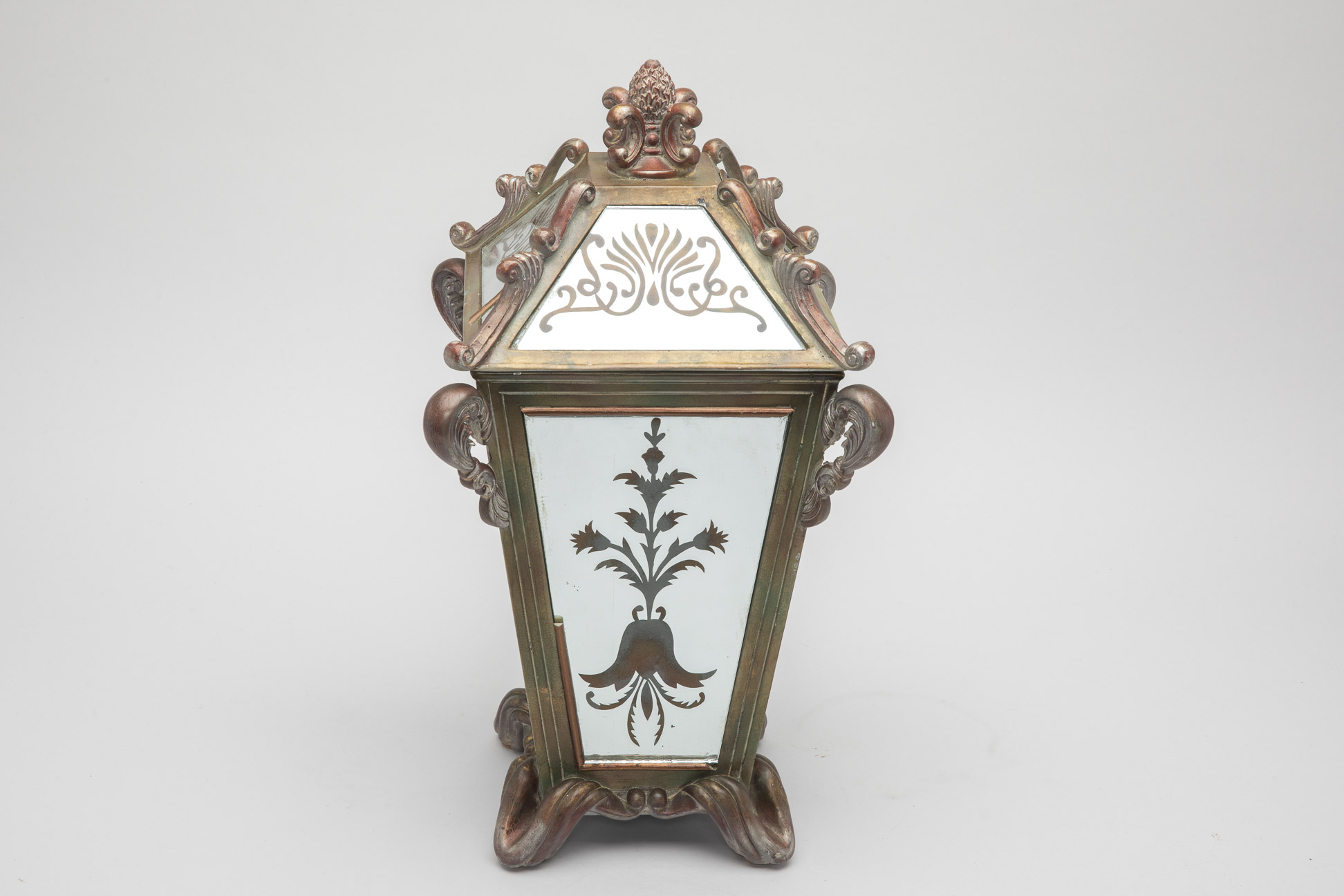 A MIRRORED PANELLED LANTERN - Image 2 of 4