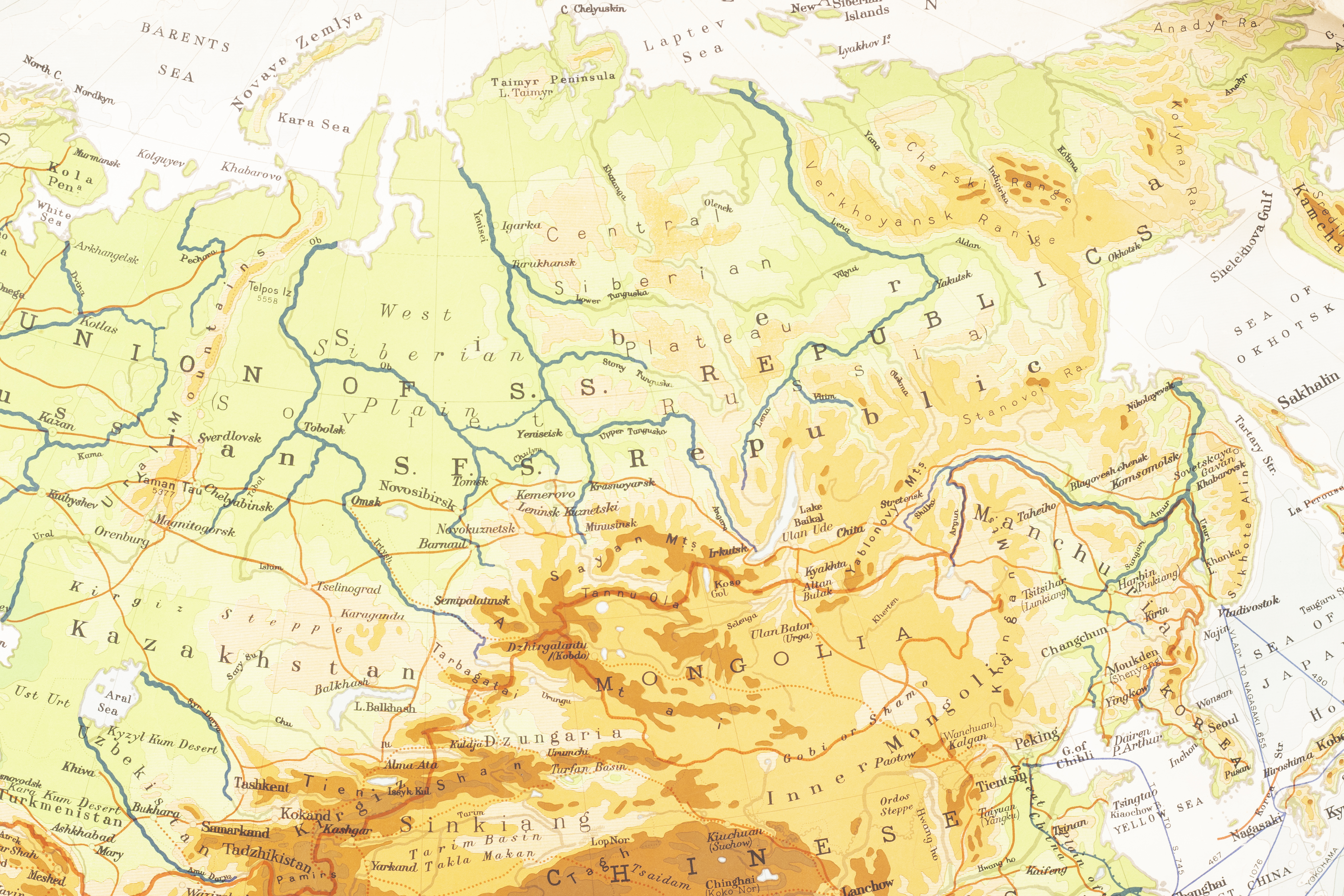 MAP - ASIA RELIEF OF LAND POLITICAL & COMMUNICATIONS - Image 2 of 3