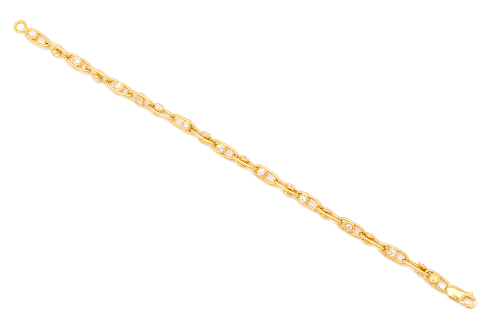 A GOLD AND DIAMOND BRACELET - Image 2 of 2