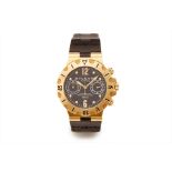 BULGARI DIAGONO "SCUBA" GOLD AUTOMATIC CHRONOGRAPH WATCH