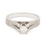 A DIAMOND SOLITAIRE RING