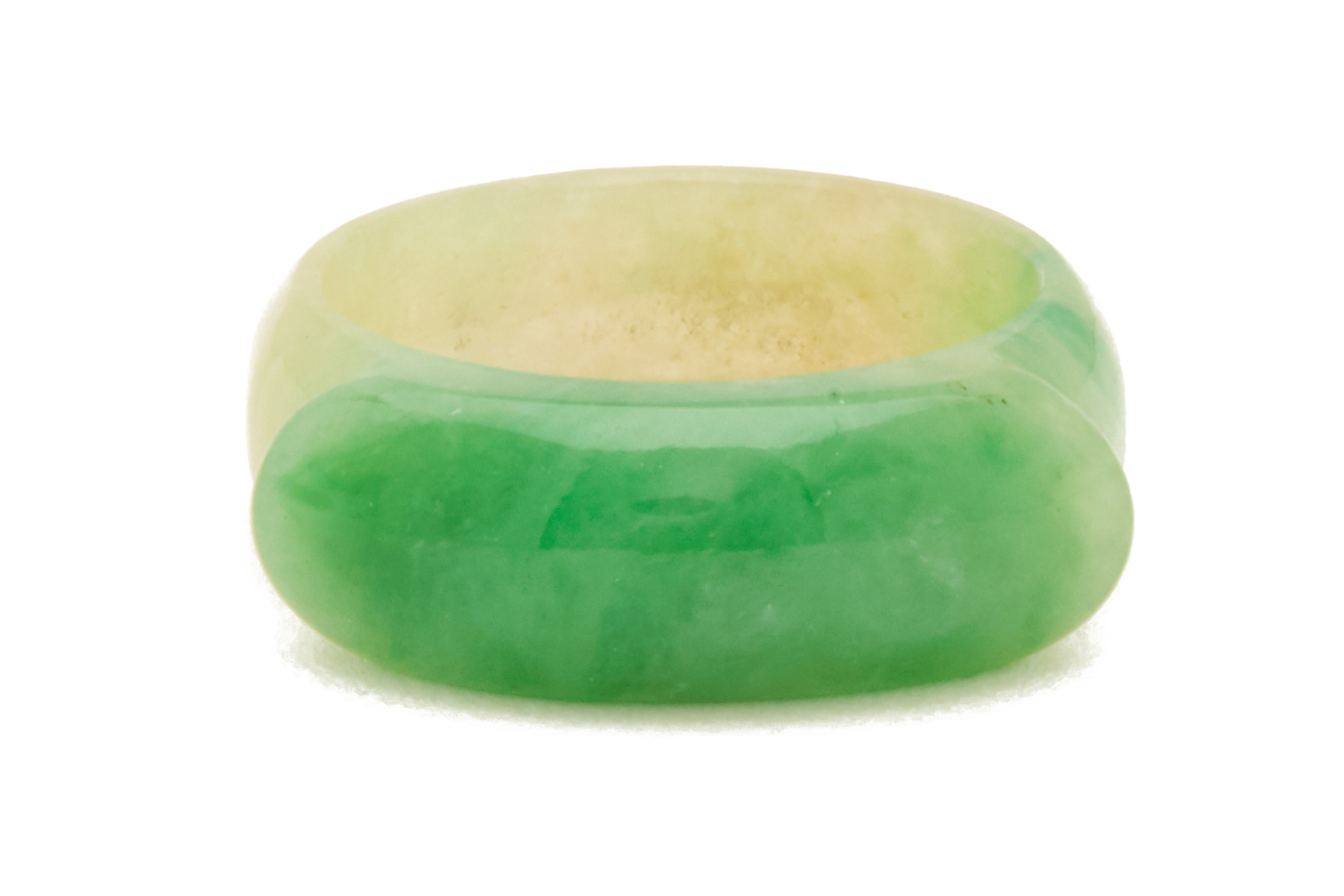 A CARVED JADE SADDLE RING