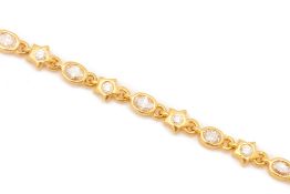 A GOLD AND DIAMOND BRACELET