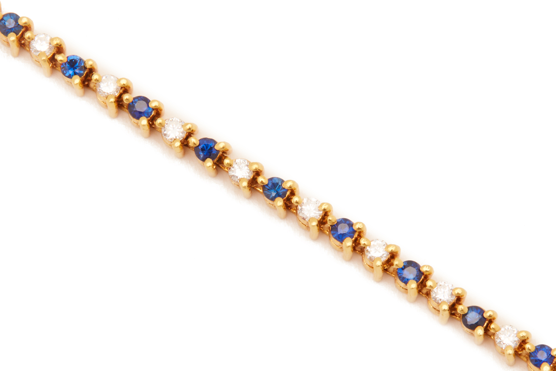 A SAPPHIRE AND DIAMOND BRACELET