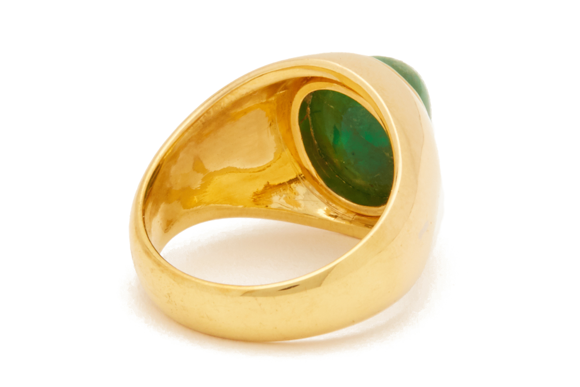 AN EMERALD SINGLE STONE RING - Image 3 of 3