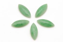 FIVE LOOSE JADE CABOCHONS