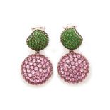 A PAIR OF BOUCHERON 'MACARON' EARRINGS