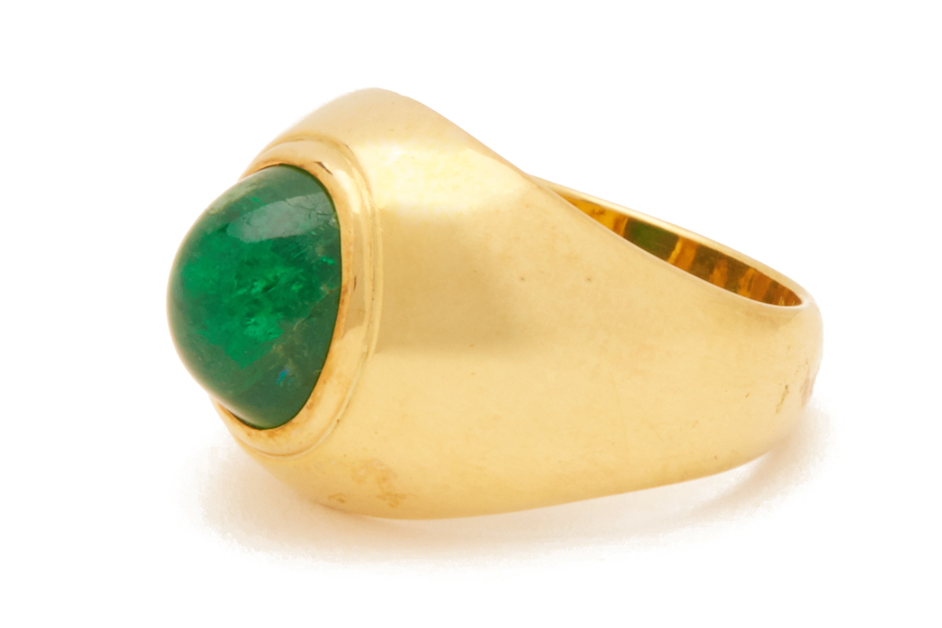 AN EMERALD SINGLE STONE RING - Image 2 of 3