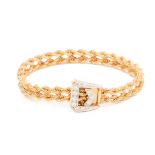 A GOLD AND DIAMOND BRACELET