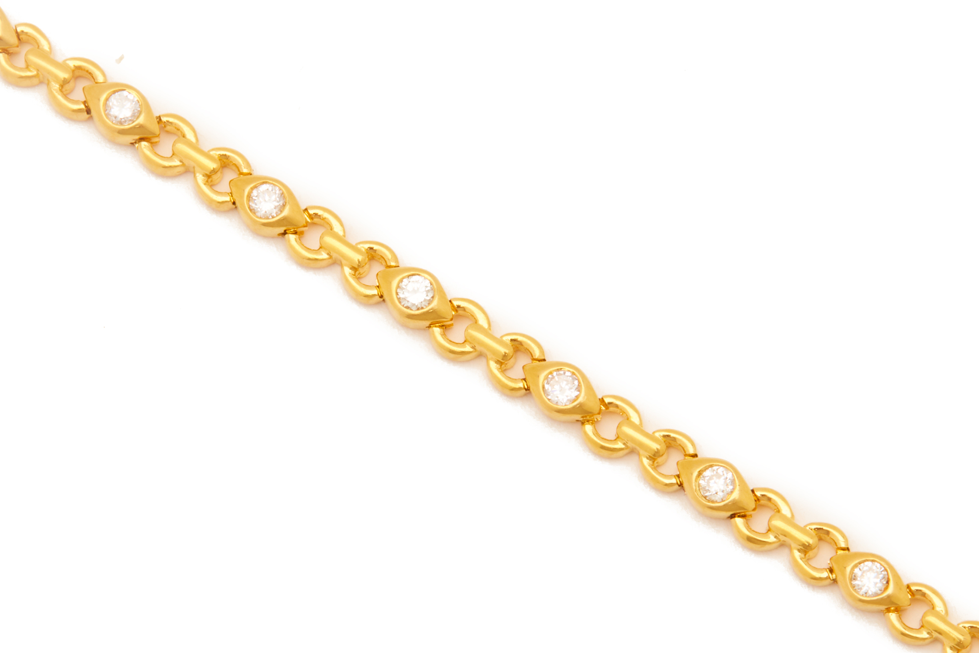 A GOLD AND DIAMOND BRACELET